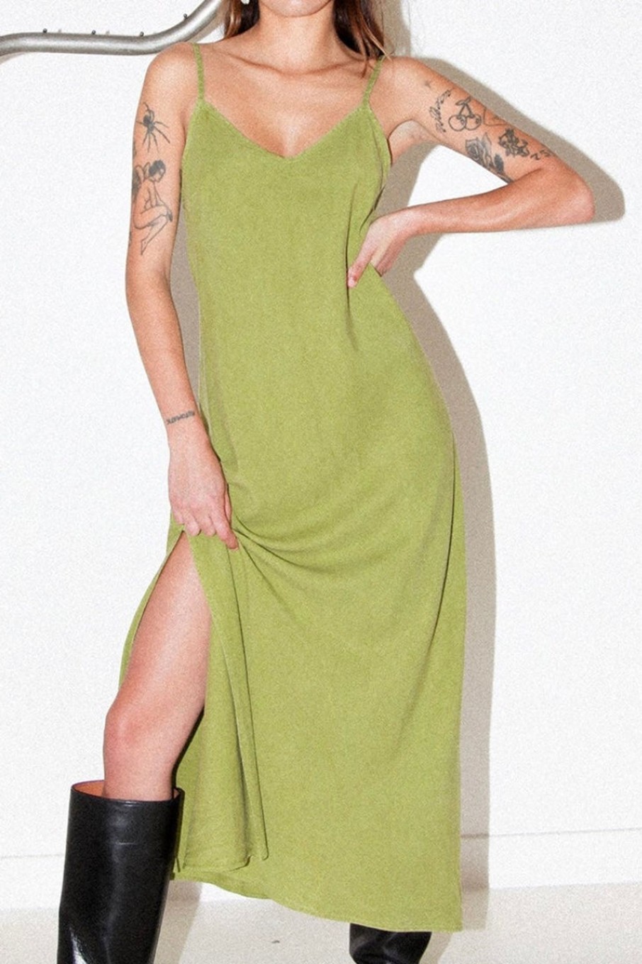 Women KkCo Dresses | Kkco-Roseum Slip Dress: Moss