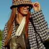 Women Bellerose Hats & Hair Accessories | Bellerose-Larya Bucket Hat: Houndstooth