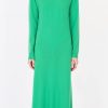 Women Alysi Dresses | Alysi-Abito Cashmere Long Sleeve Maxi Dress: Menta