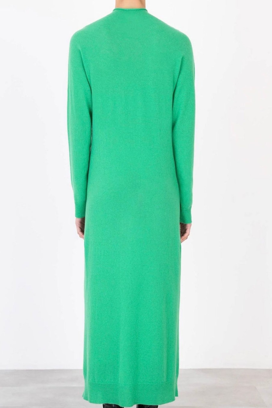 Women Alysi Dresses | Alysi-Abito Cashmere Long Sleeve Maxi Dress: Menta