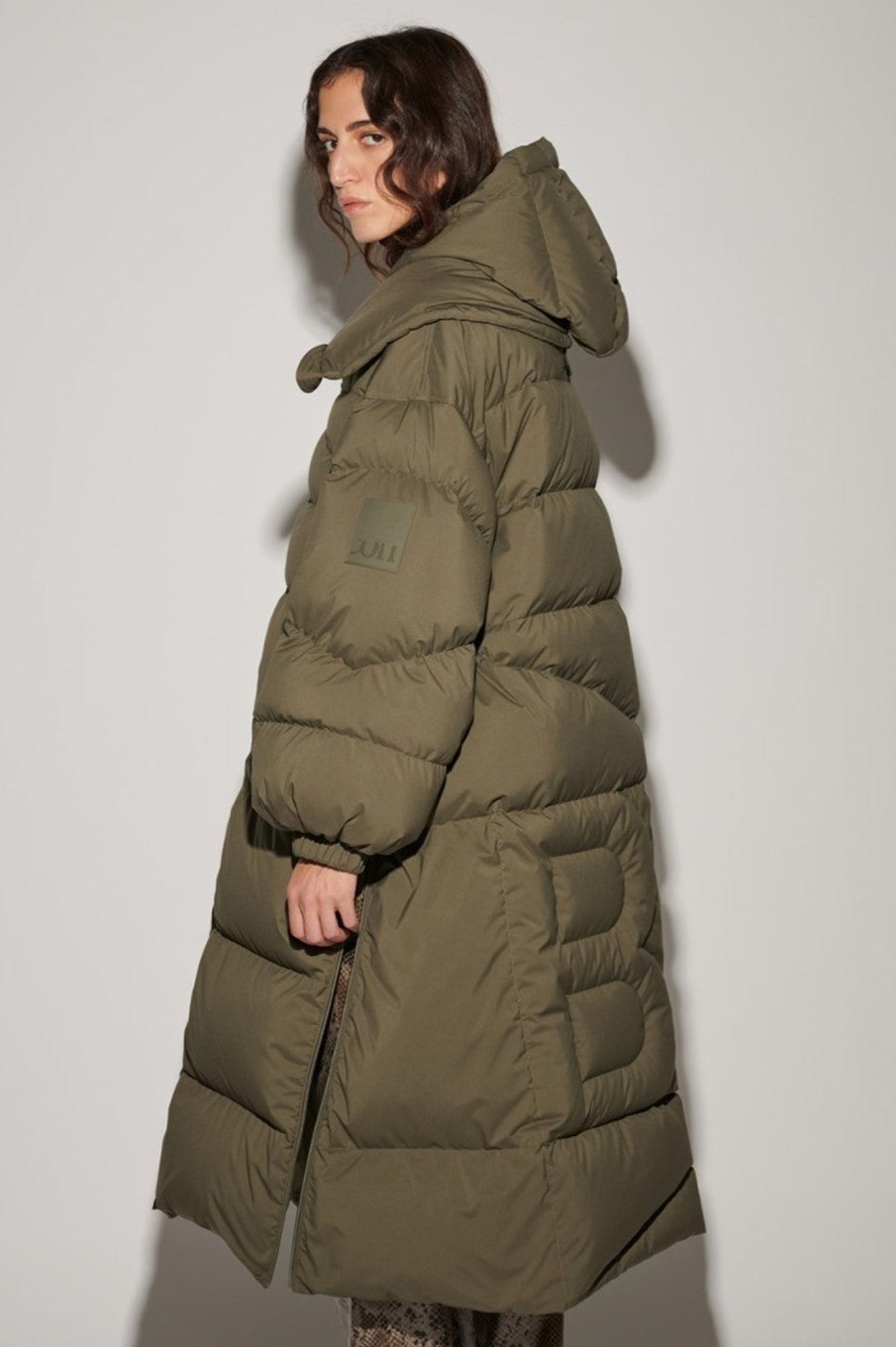 Women Bacon Clothing Outerwear | Bacon Clothing-Double B Maxi Amd Jacket: Olive