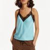 Women Essentiel Antwerp Tops | Essentiel Antwerp-Escale Lace Racer Back Camisole: Mint Julep