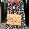 Women Dauphinette Bags | Dauphinette-Flap Bag: Beige Tattoo Print