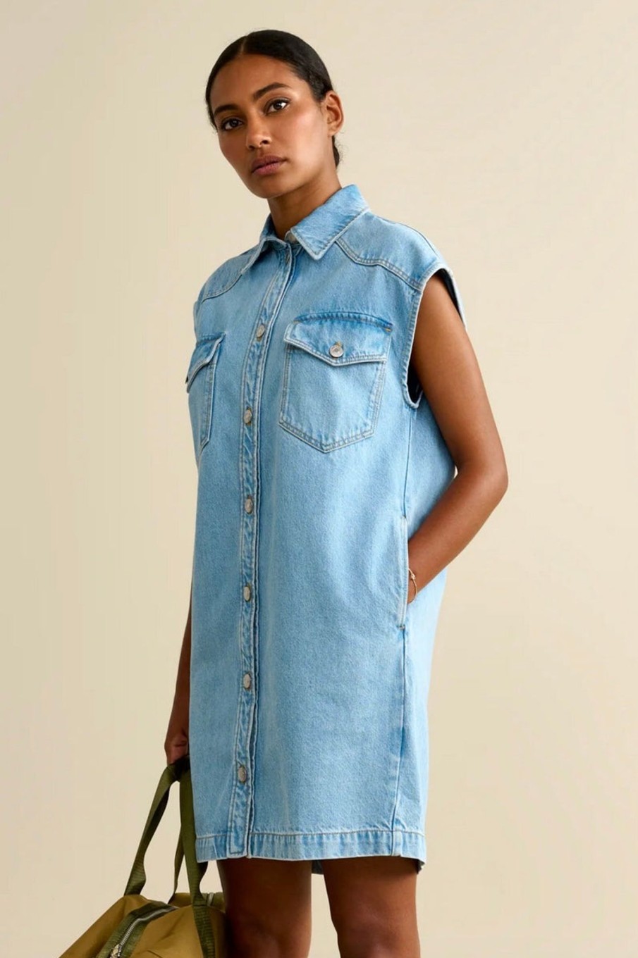 Women Bellerose Dresses | Bellerose-Phoenix Dress: Used Light Blue