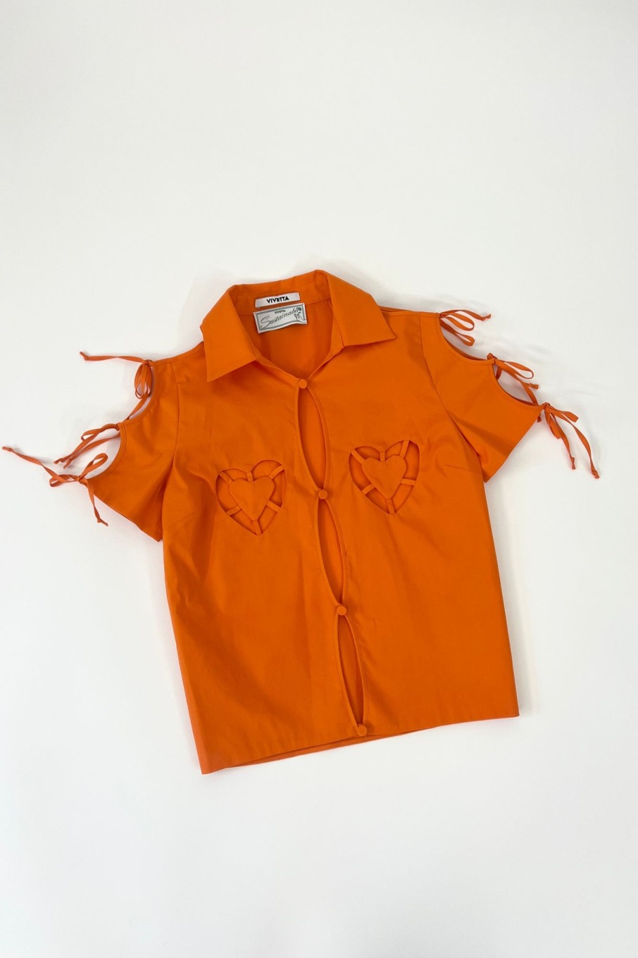 Women Vivetta Tops | Vivetta-Heart Cut Out Top: Orange