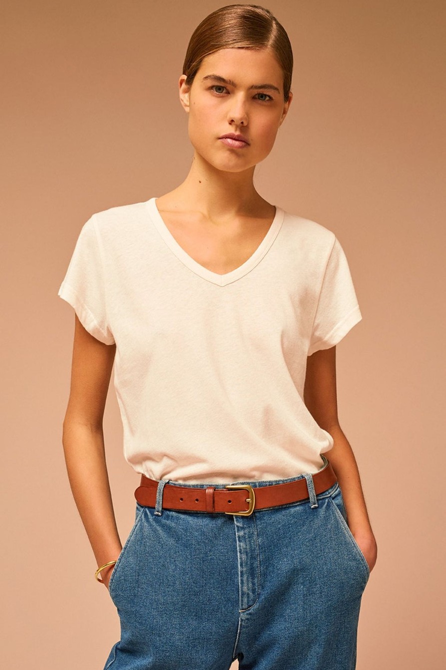 Women Soeur Tops | Soeur-Dominique T-Shirt : Beige