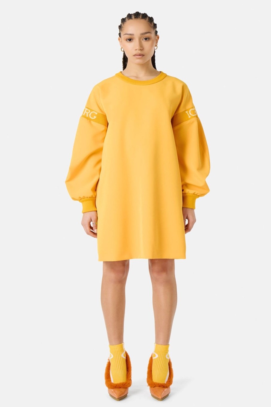 Women Iceberg Dresses | Iceberg-Long Sleeve Dress: Deep Yellow