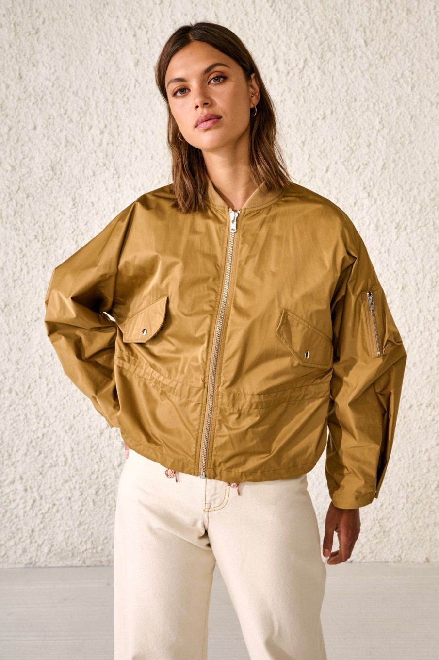 Women Bellerose Outerwear | Bellerose-Heyden Jacket: Khaki