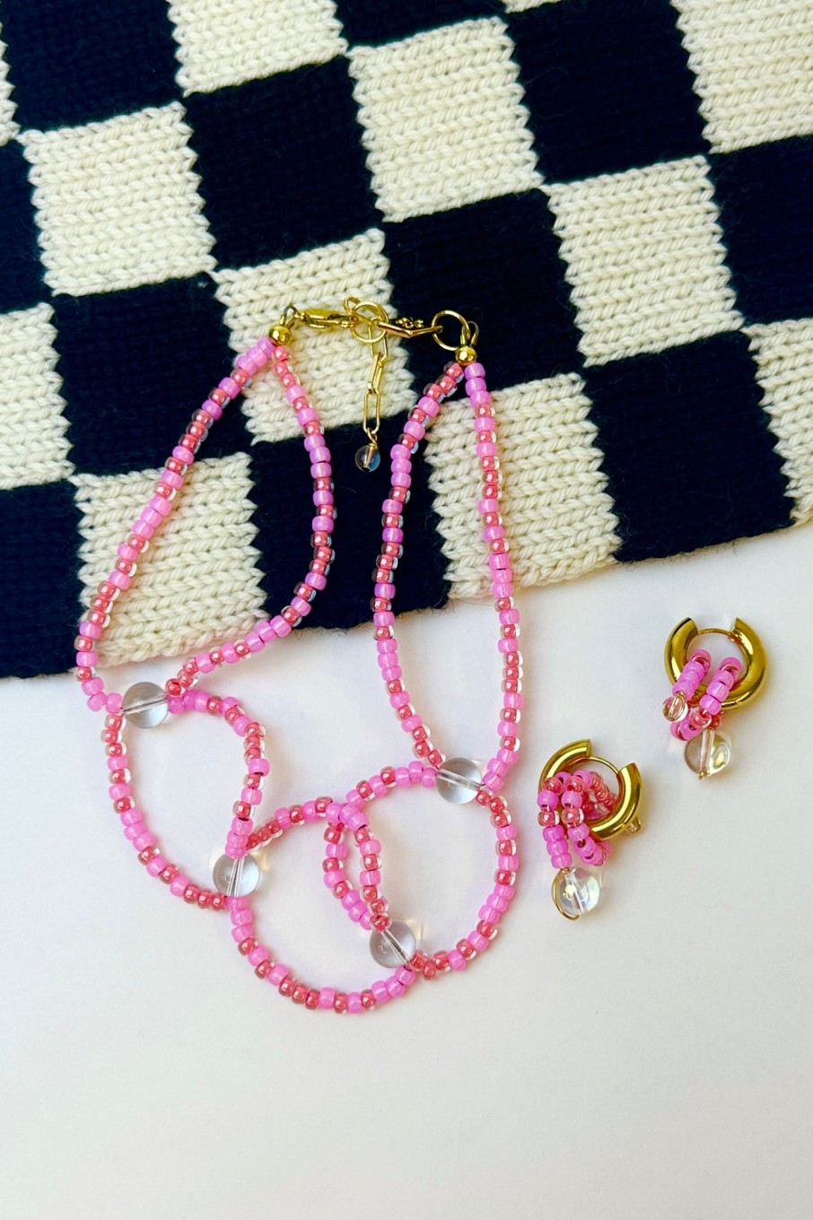 Women Briwok Jewellery Jewelry | Briwok-Bobbi Necklace: Pink