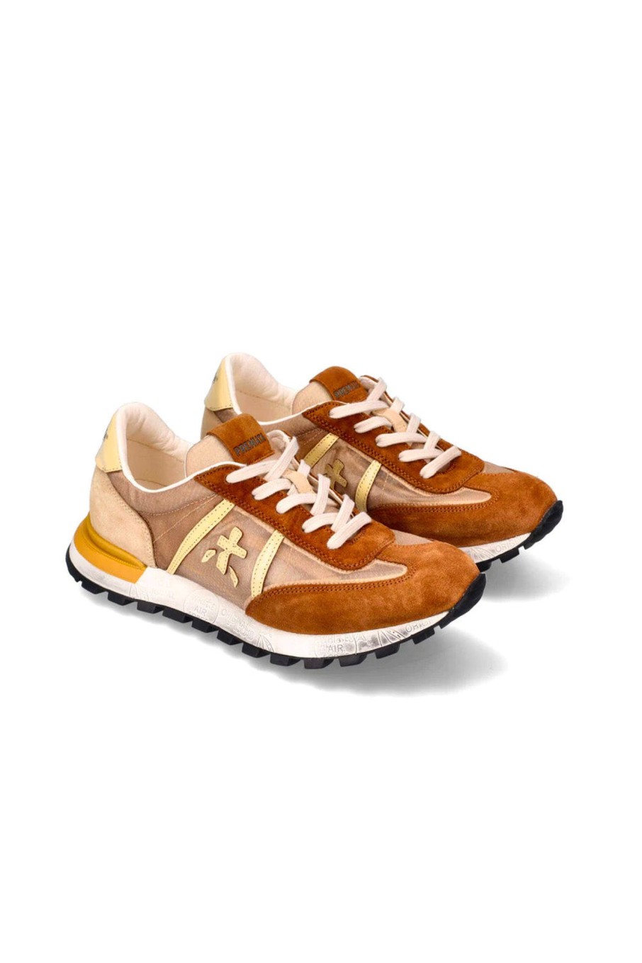 Women Premiata | Premiata: John Low D Sneakers: Brown Multi