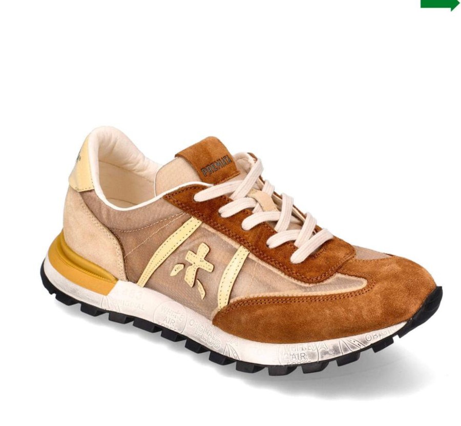 Women Premiata | Premiata: John Low D Sneakers: Brown Multi