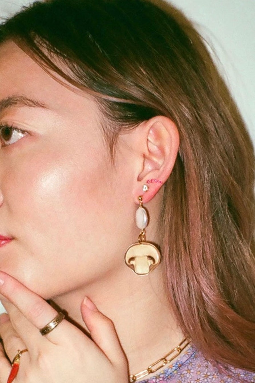 Women Dauphinette Jewelry | Dauphinette-Reishi Earrings: Ivory