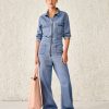 Women Bellerose Jumpsuits & Rompers | Bellerose-Pamela Jumpsuit: Used Blue