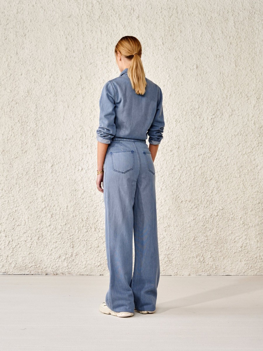 Women Bellerose Jumpsuits & Rompers | Bellerose-Pamela Jumpsuit: Used Blue