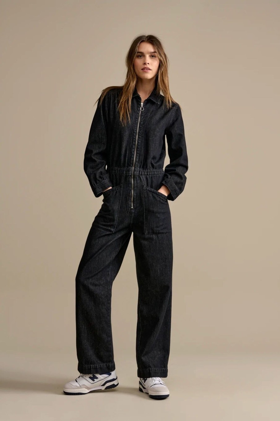 Women Bellerose Jumpsuits & Rompers | Bellerose-Poster Jumpsuit: Black Stone