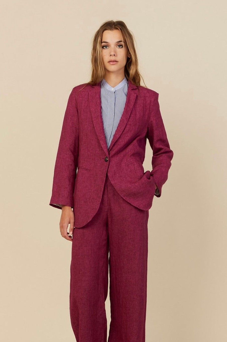 Women Diega Outerwear | Diega-Voulio Jacket: Plum