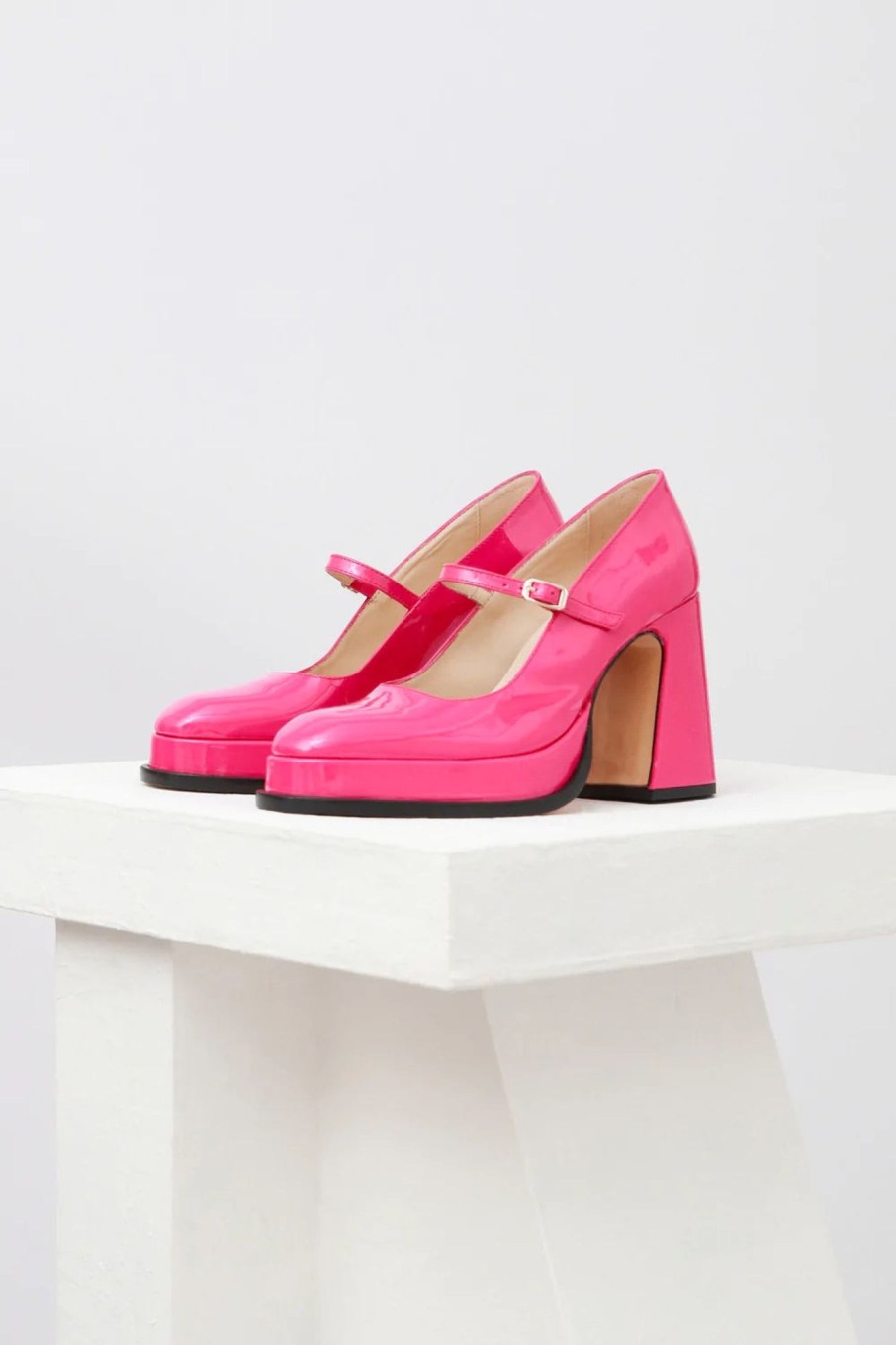 Women Souliers Martinez | Souliers Martinez-Casilda Polished Leather Slingback Pumps: Pink