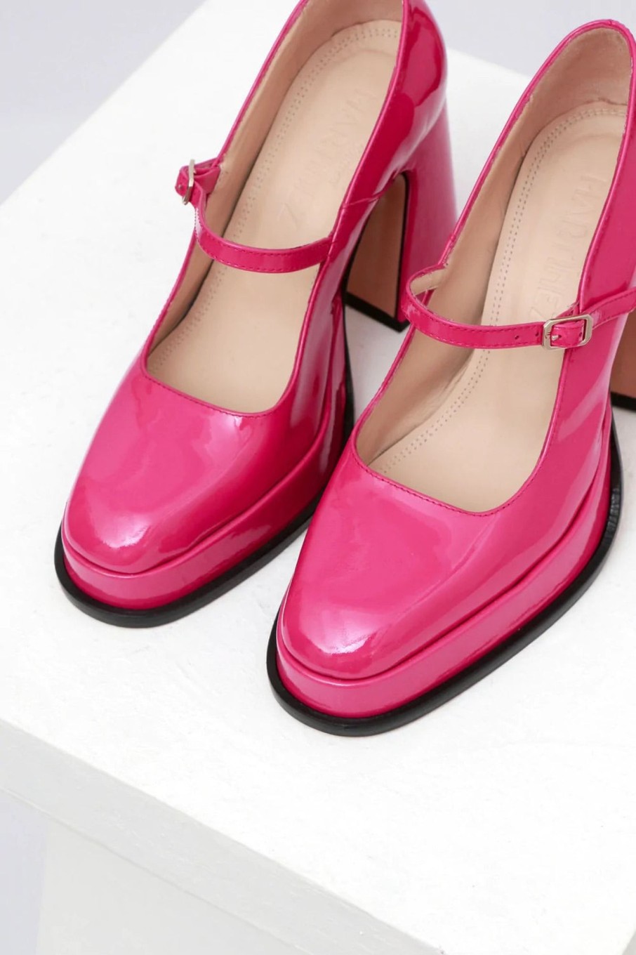 Women Souliers Martinez | Souliers Martinez-Casilda Polished Leather Slingback Pumps: Pink