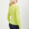 Women Ottod'ame Tops | Ottod'Ame-Mohair Blend Pullover: Florescent Green