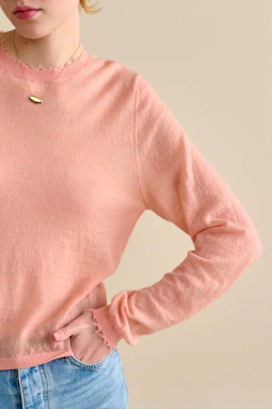 Women Bellerose Sweaters | Bellerose-Rybbe Sweater: Rose