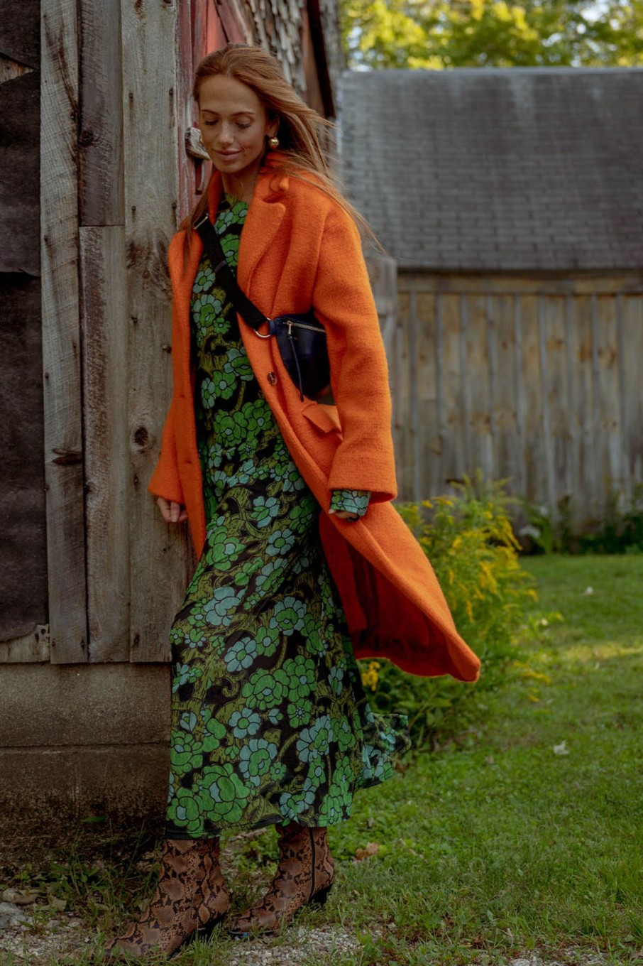 Women Ottod'ame Outerwear | Ottod'Ame-Coat: Orange