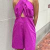 Women Fête Impériale Jumpsuits & Rompers | Fete Imperiale-Leria Knotted Jumpsuit: Fuchsia