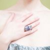 Women Collina Strada Jewelry | Collina Strada-Hippo Ring: Ice Blue Speck