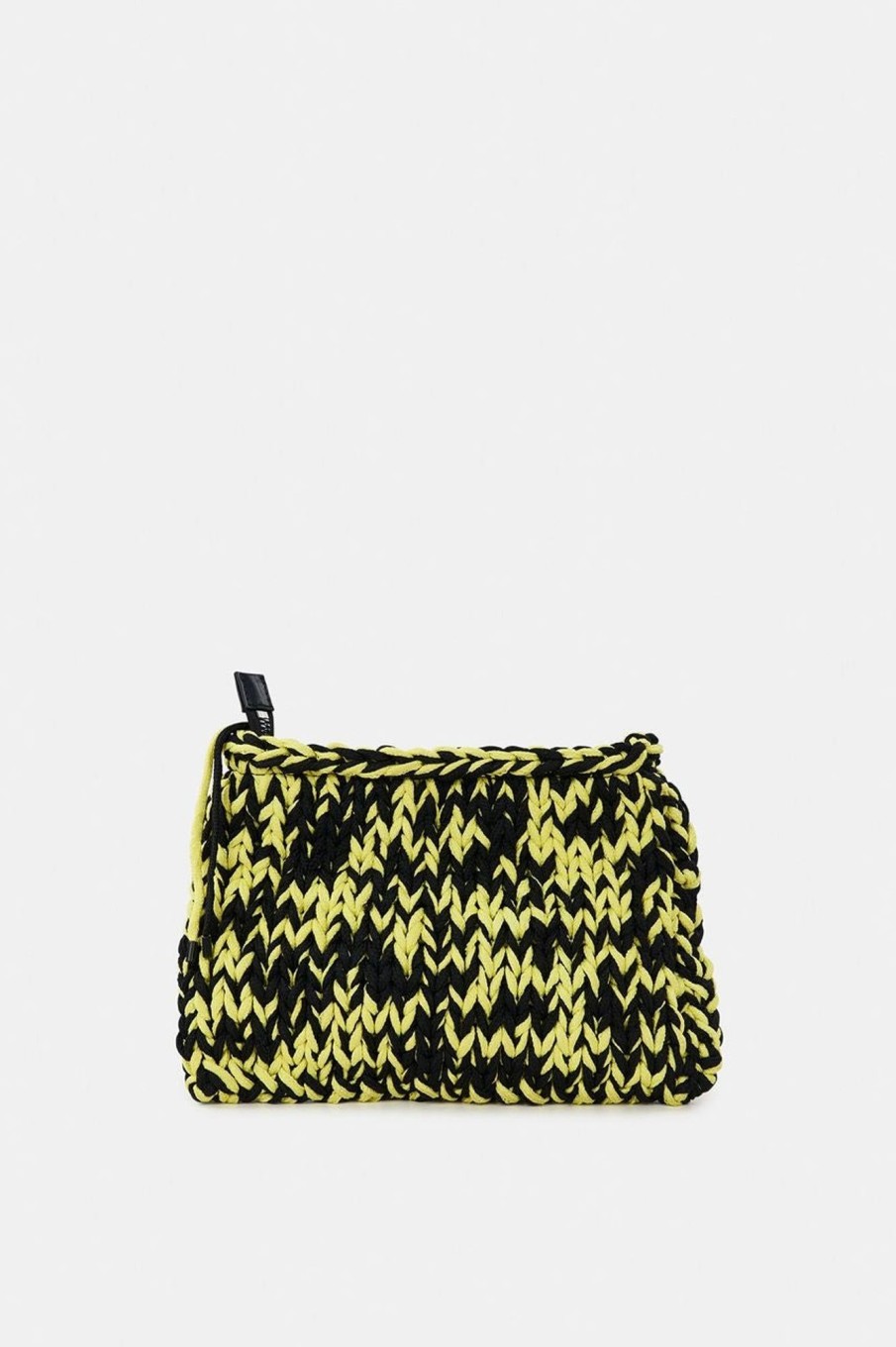 Women Essentiel Antwerp Bags | Essentiel Antwerp-Knitted Pouch: Black & Yellow