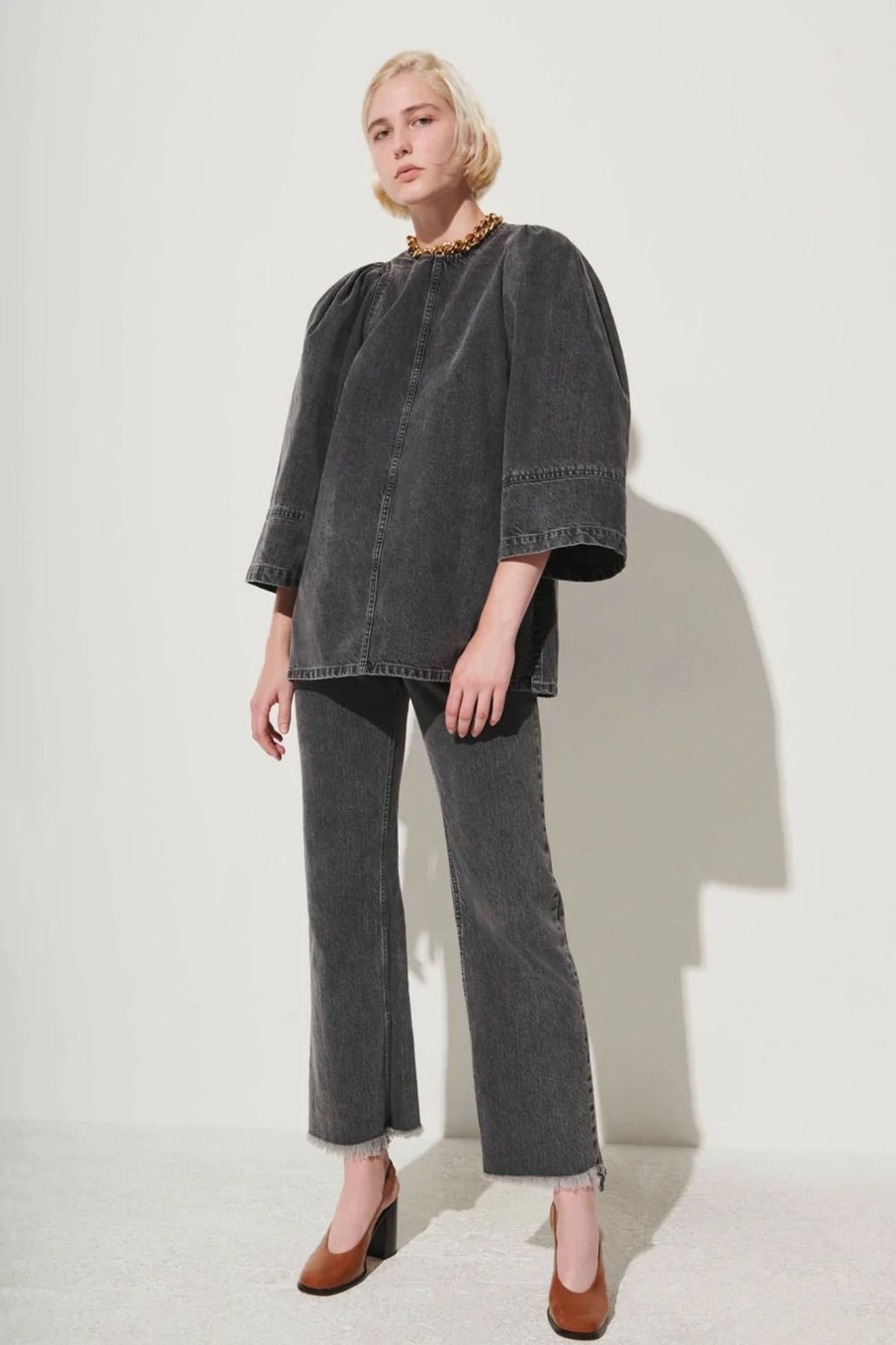 Women Rachel Comey Tops | Rachel Comey-Elmore Top: Grey