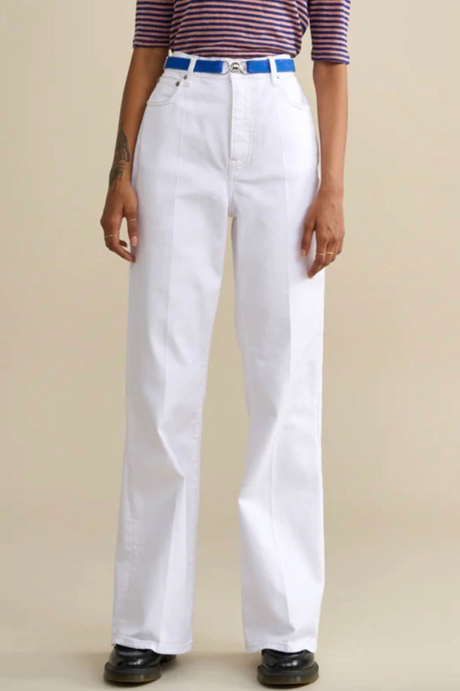 Women Bellerose Pants & Shorts | Bellerose-Plume Jeans: White