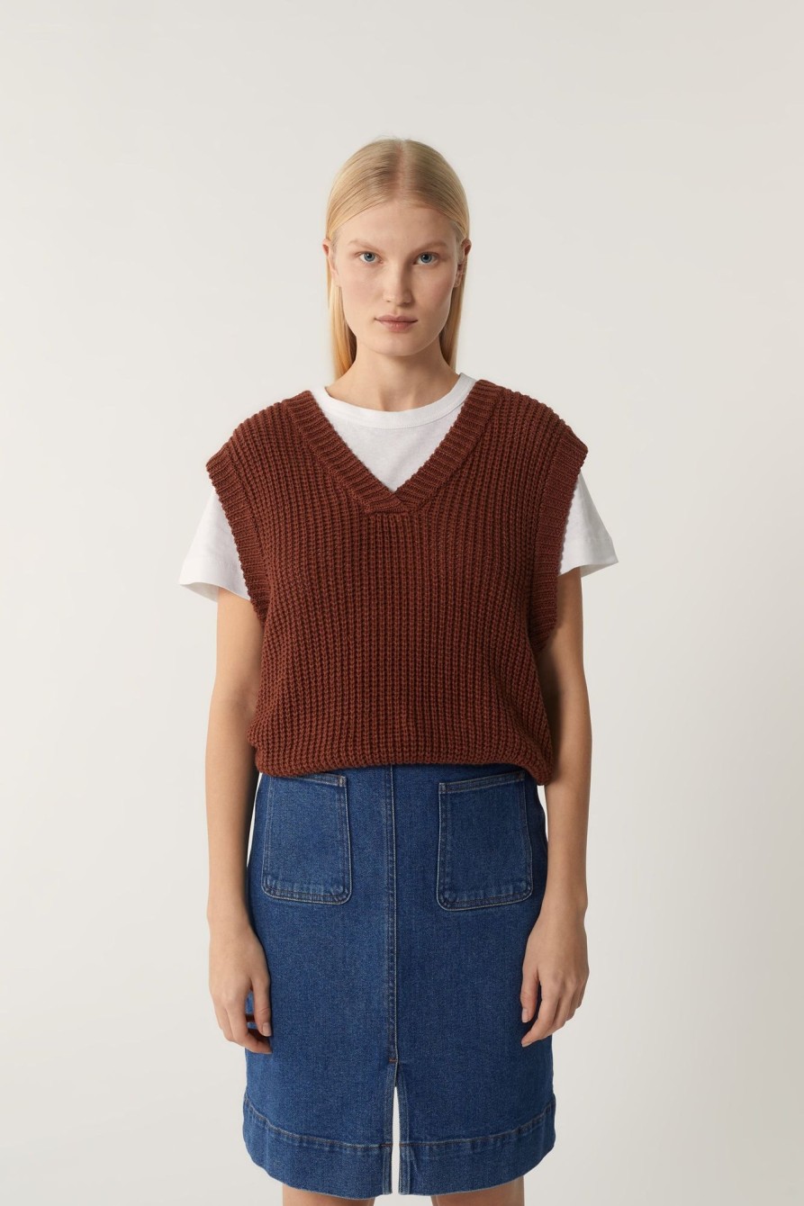 Women Soeur Sweaters | Soeur-Pax Pullover: Terre