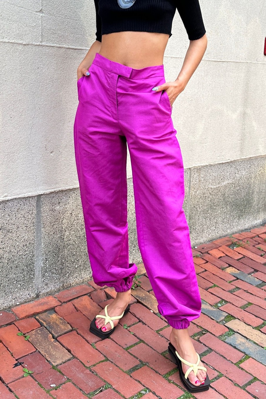 Women Fête Impériale Pants & Shorts | Fete Imperiale-Bernadette Trousers: Fuchsia