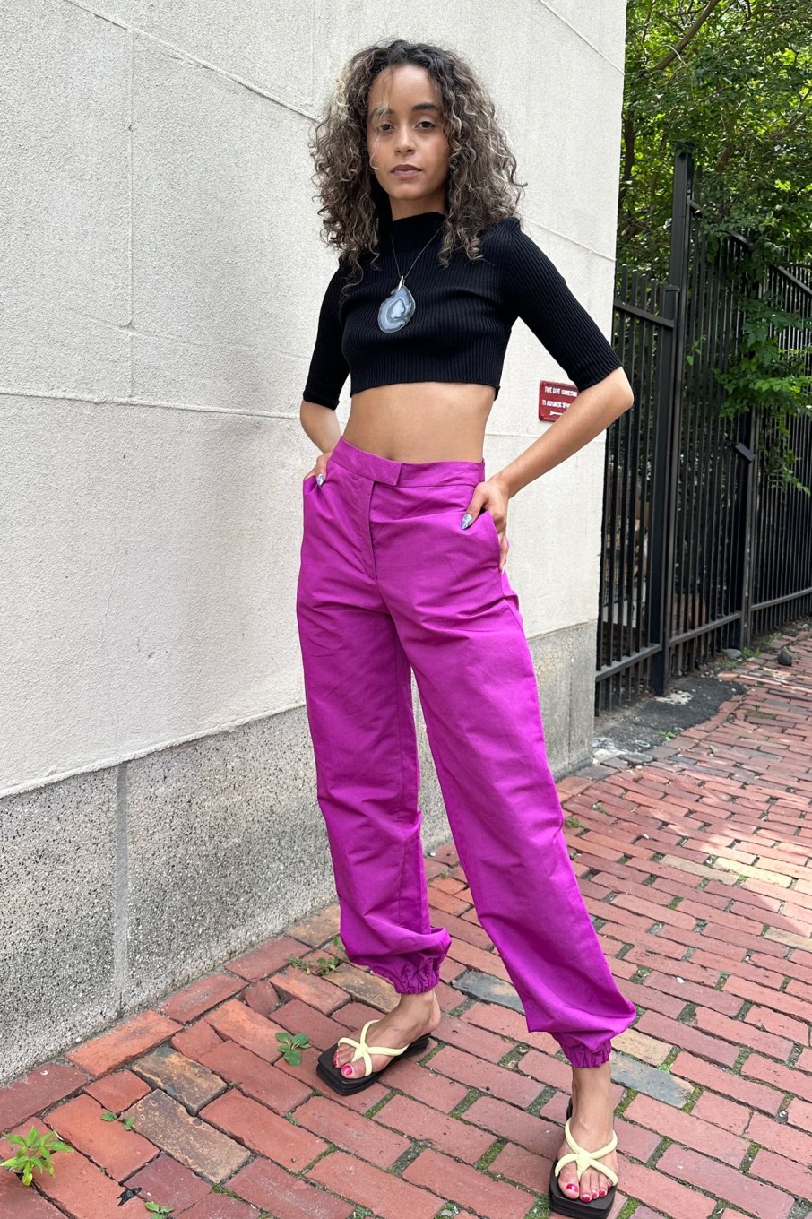 Women Fête Impériale Pants & Shorts | Fete Imperiale-Bernadette Trousers: Fuchsia