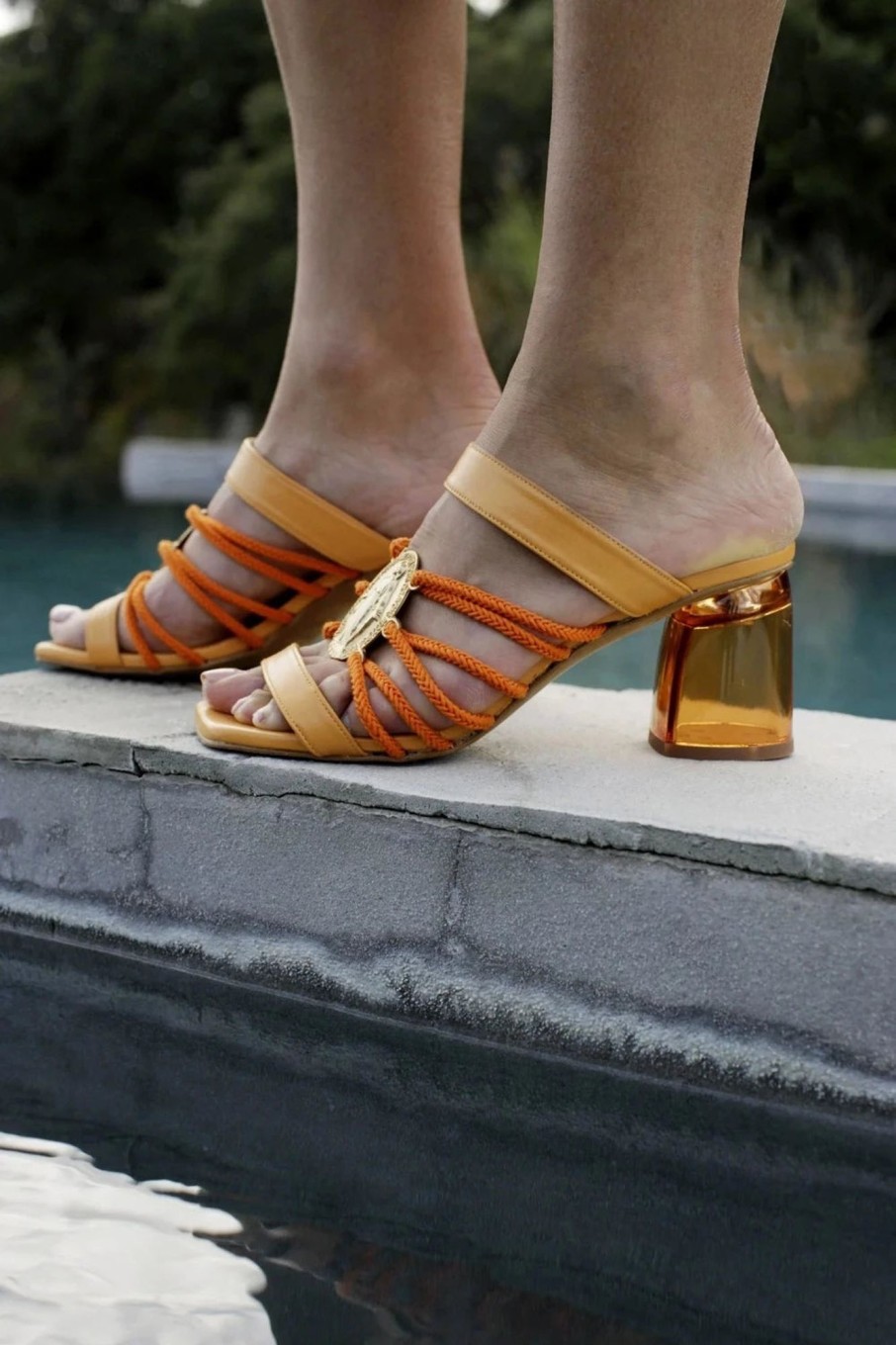 Women Fête Impériale | Fete Imperiale-Medallion Mule: Orange