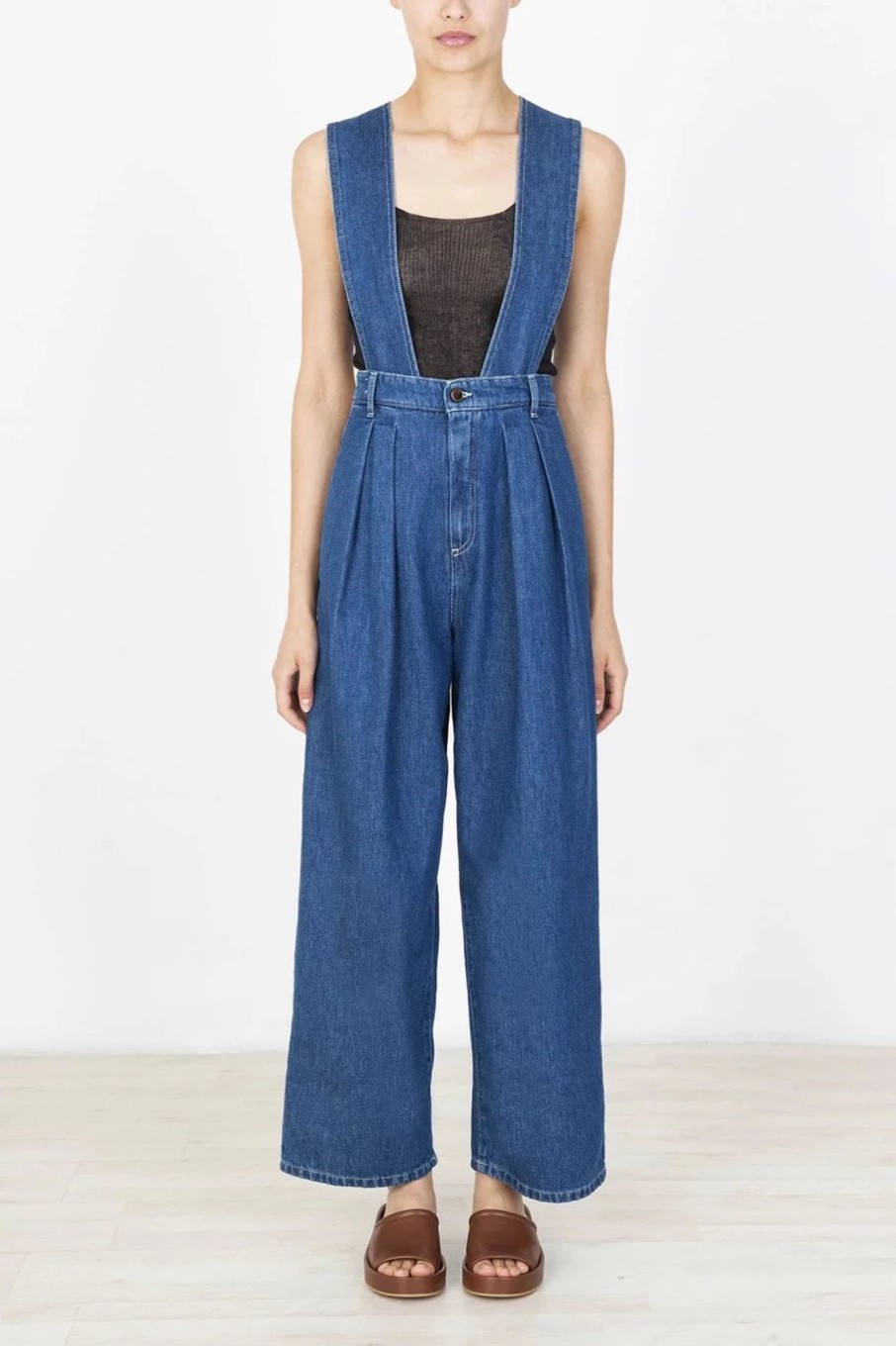 Women Alysi Jumpsuits & Rompers | Alysi-Denim Jumpsuit: Blue