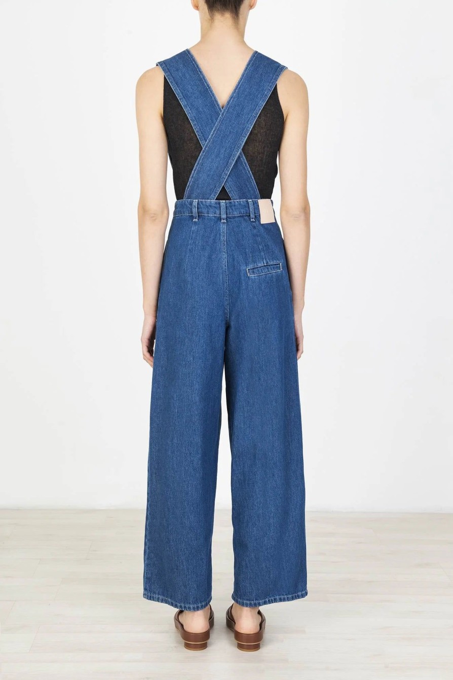 Women Alysi Jumpsuits & Rompers | Alysi-Denim Jumpsuit: Blue