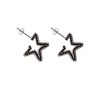 Women Collina Strada Jewelry | Collina Strada-Star Earrings: Black Diamond