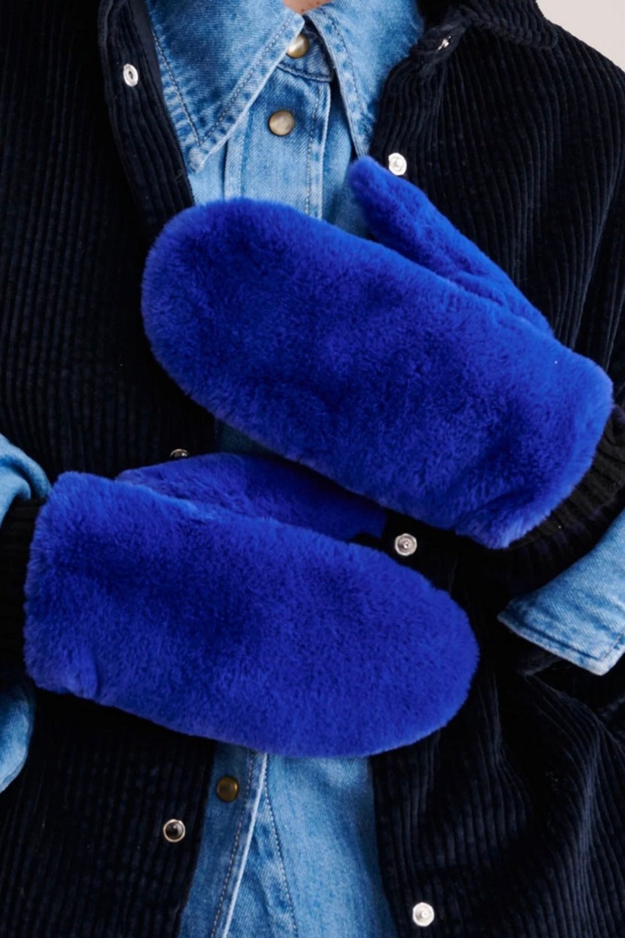 Women Bellerose Gloves | Bellerose-Madina Mittens: Lazuli