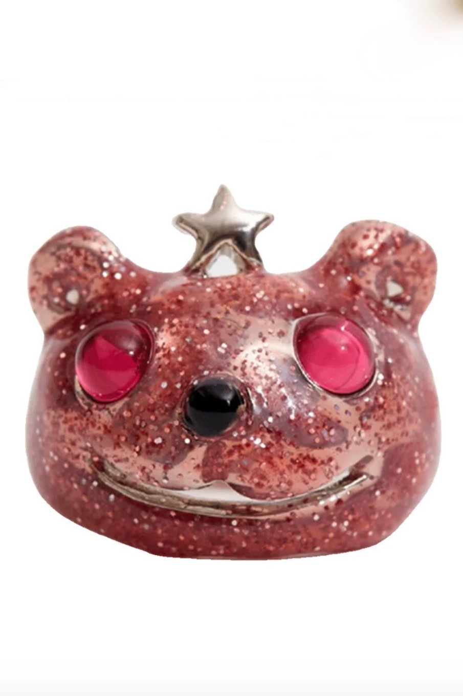 Women Collina Strada Jewelry | Collina Strada-Princess Bear Ring: Pink Glitter