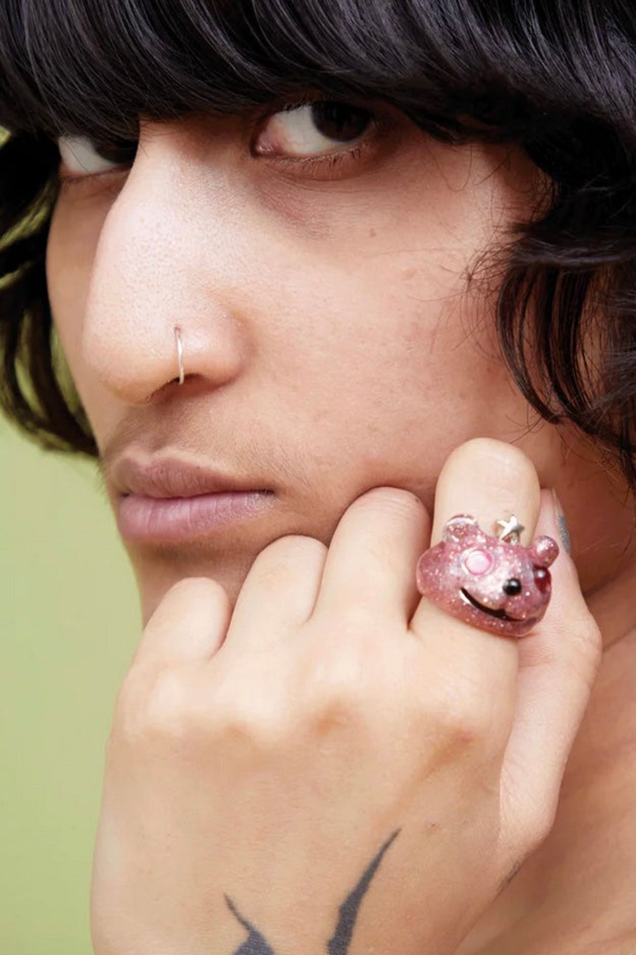 Women Collina Strada Jewelry | Collina Strada-Princess Bear Ring: Pink Glitter