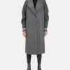 Women Iceberg Outerwear | Iceberg-Knit Sleeve Grey Coat