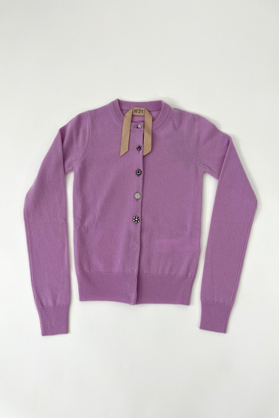 Women No. 21 Sweaters | No. 21-Cardigan: Lilac