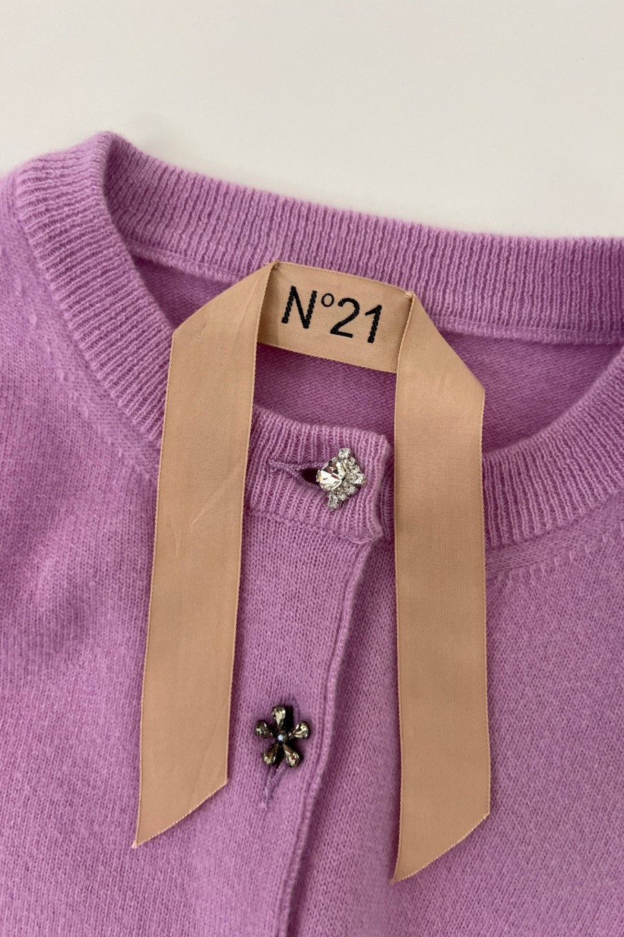 Women No. 21 Sweaters | No. 21-Cardigan: Lilac