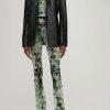 Women Marco Rambaldi Pants & Shorts | Marco Rambaldi-Second Skin Wide Leg Trousers: Green Collage