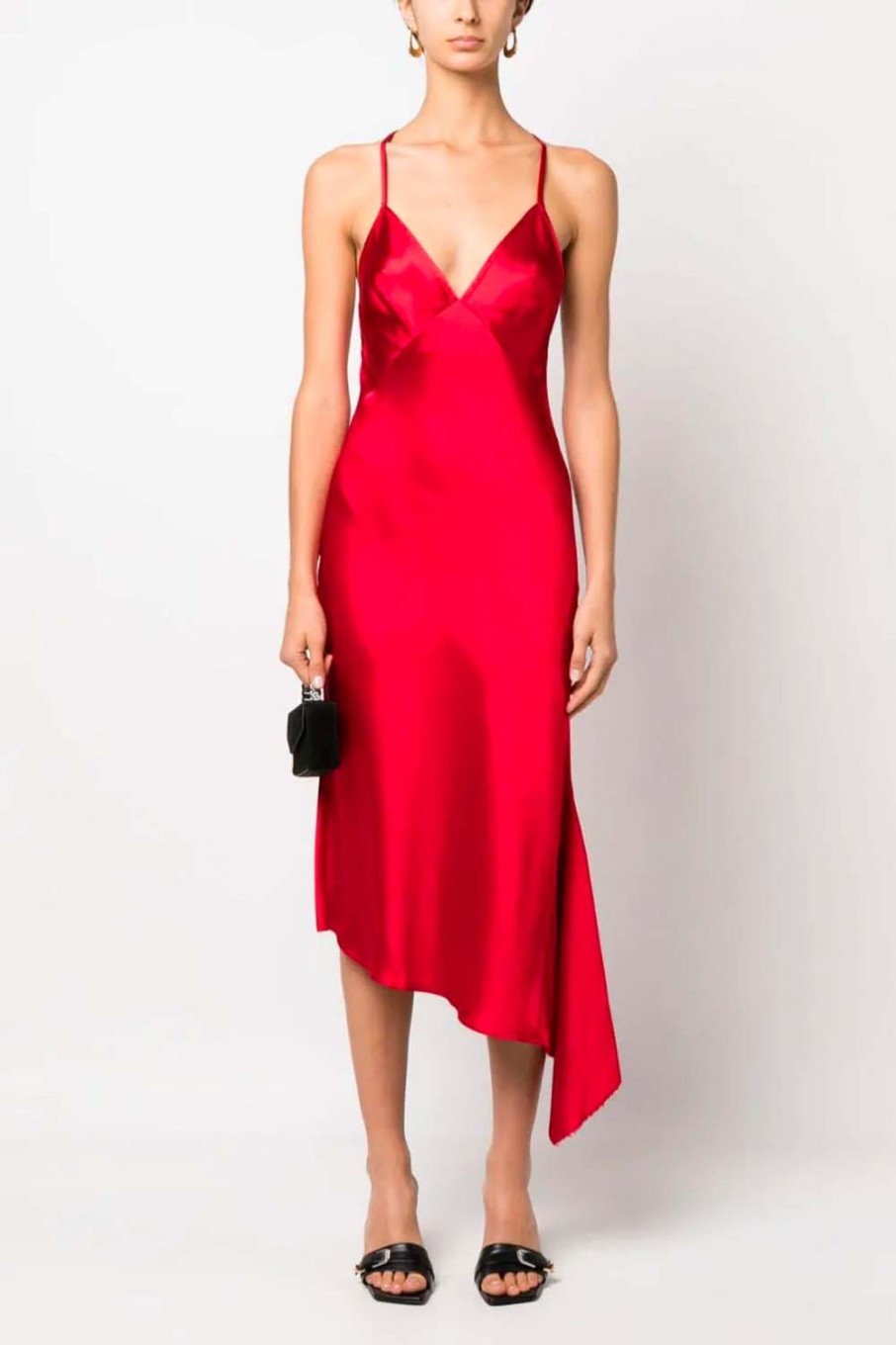 Women No. 21 Dresses | No. 21-Asymmetrical Dress: Red