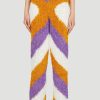 Women Marco Rambaldi Pants & Shorts | Marco Rambaldi-Heart Pile Knitted Trousers: Purple & Mustard