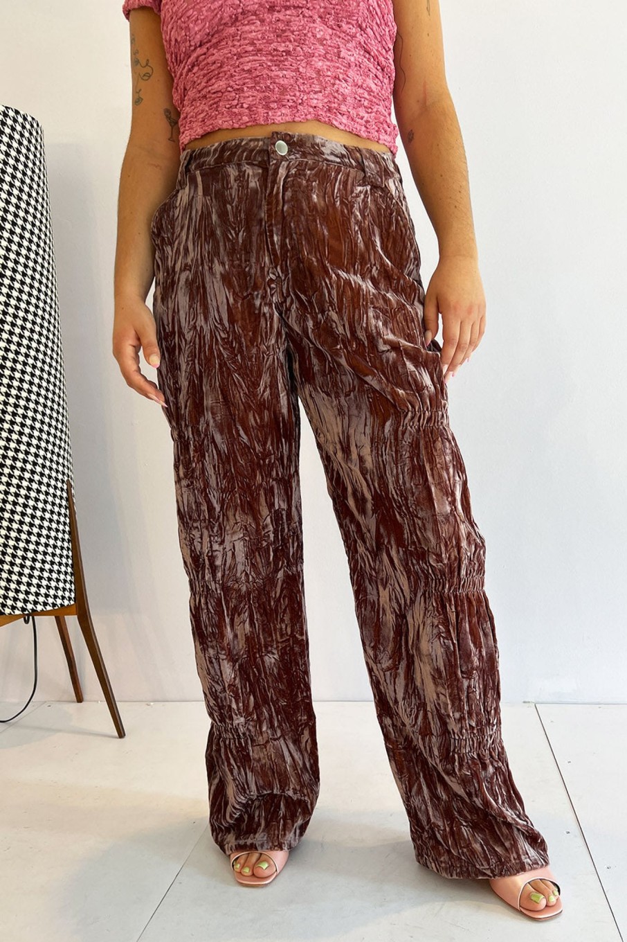 Women Collina Strada Pants & Shorts | Collina Strada-Just'N Pants: Chocolate Raspberry