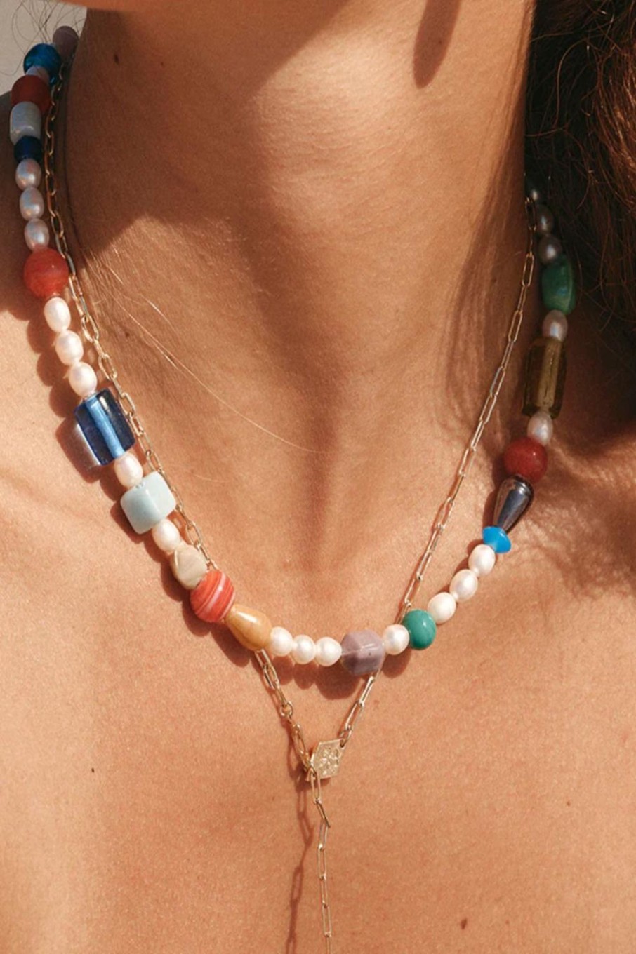 Women Briwok Jewellery Jewelry | Briwok-Ludovica Necklace: Mixed Glass