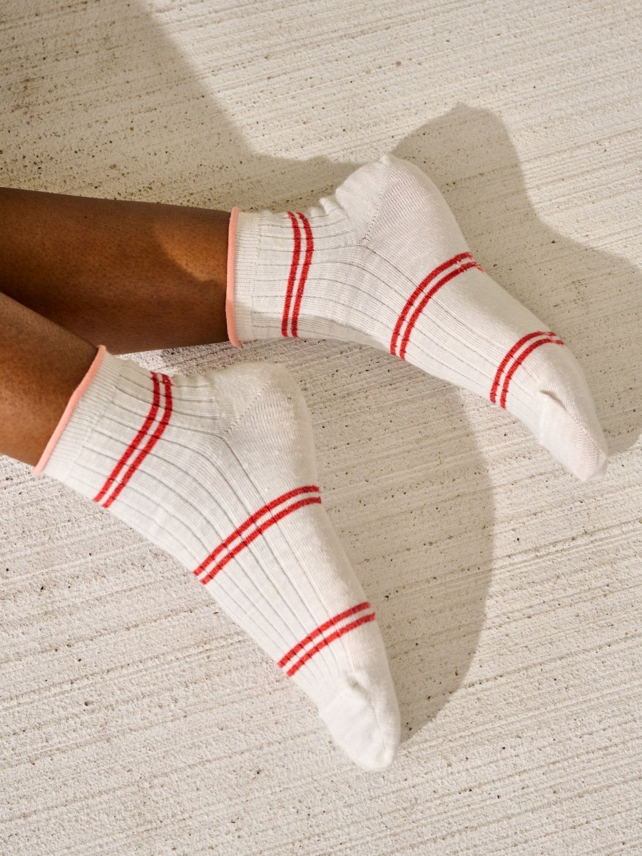 Women Bellerose Socks & Tights | Bellerose-Filin Socks: Red Stripe