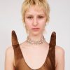 Women Collina Strada Jewelry | Collina Strada-Studded Choker: Crystal Clear